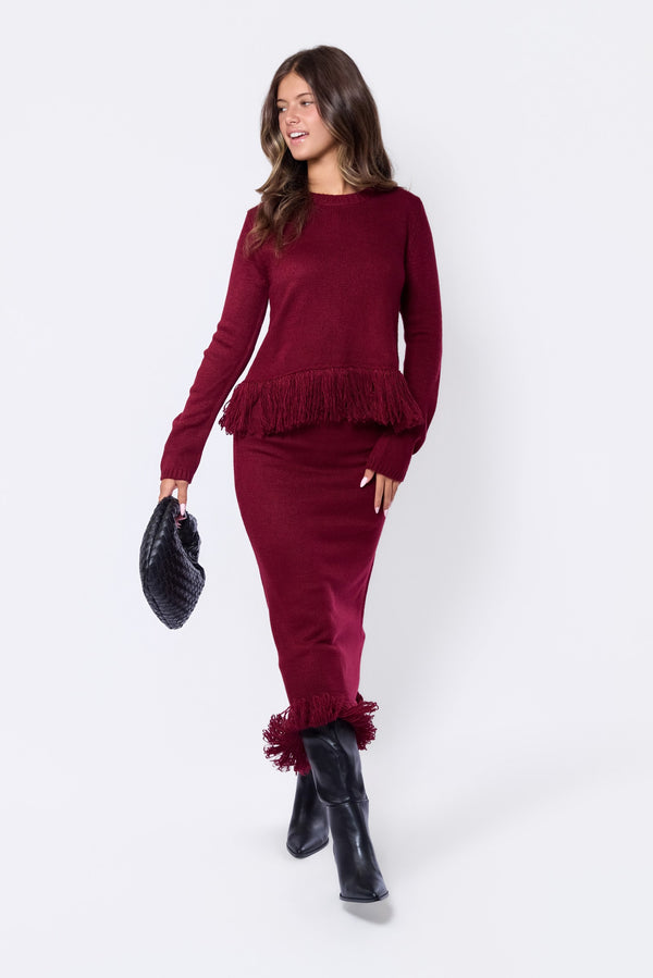 Perry Skirt (Burgundy)