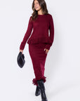 Perry Skirt (Burgundy)