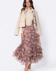 Kalina Skirt (Brown Pattern)