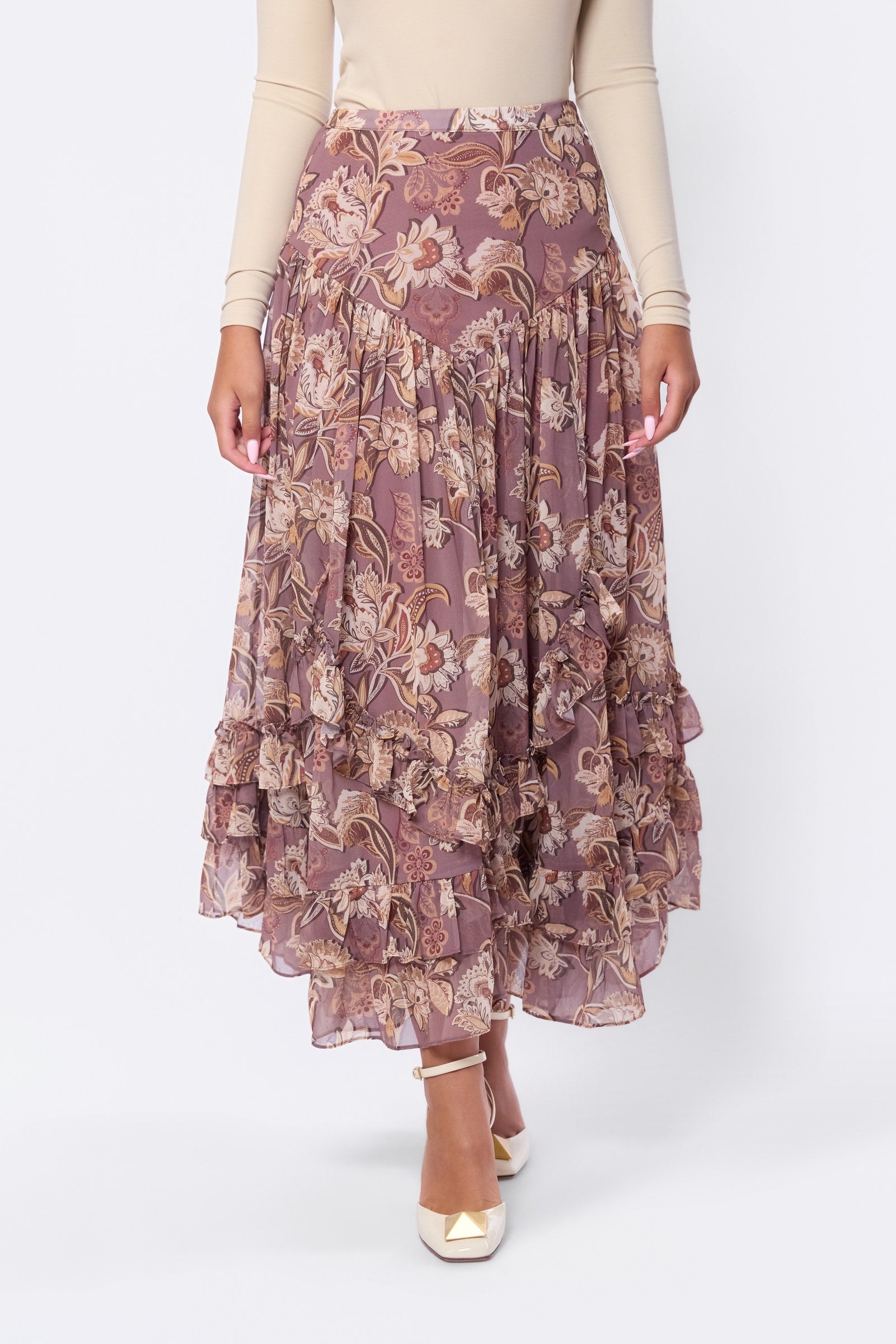 Kalina Skirt (Brown Pattern)
