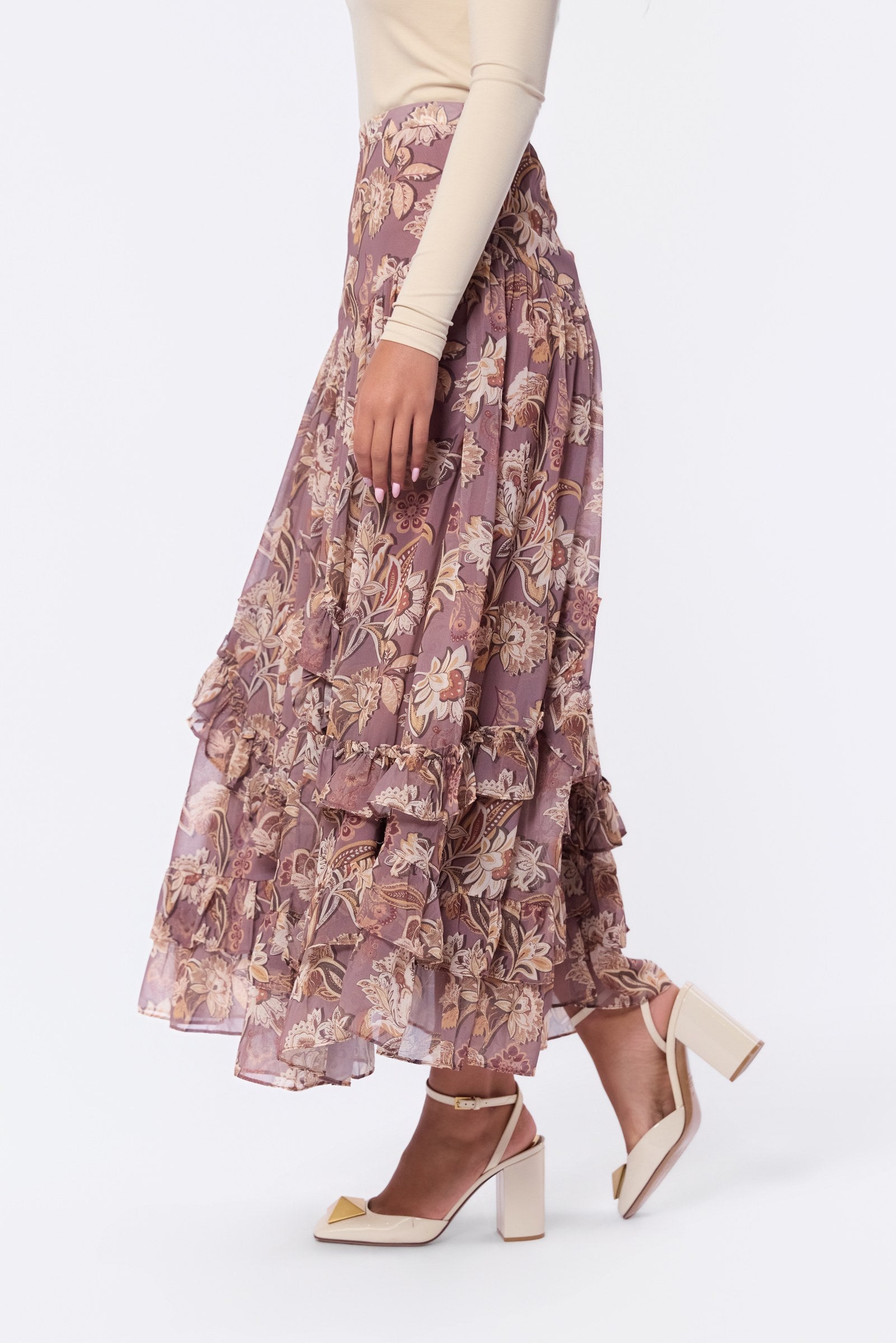 Kalina Skirt (Brown Pattern)