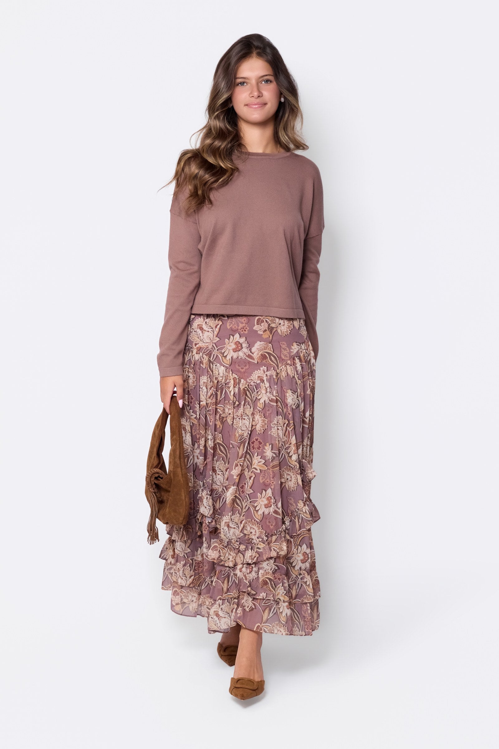Kalina Skirt (Brown Pattern)