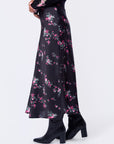 Dakota Skirt (Black Pink Flower)