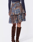 Zena Skirt 23" (Brown Blue)