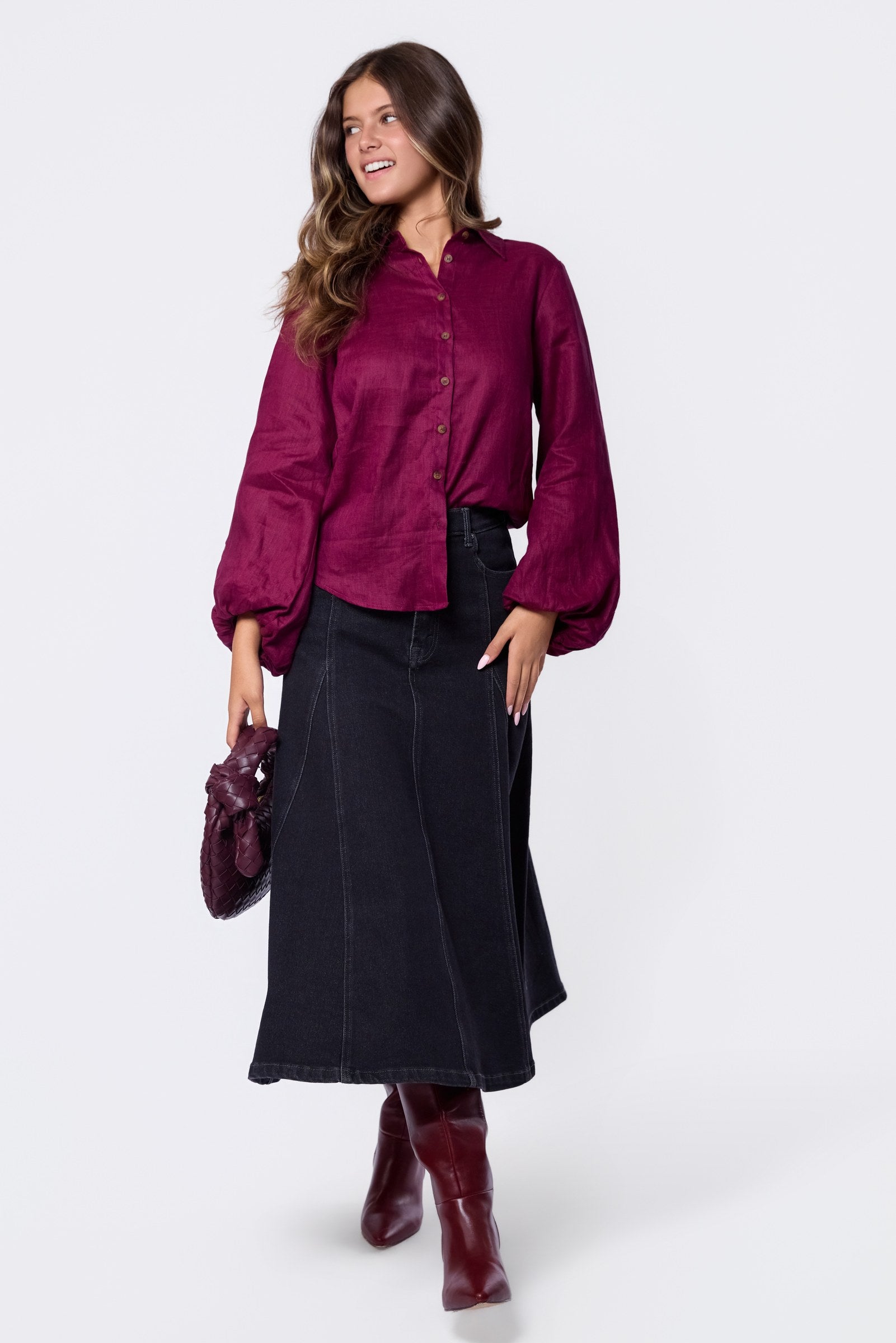 KOMI TOP (BURGUNDY)