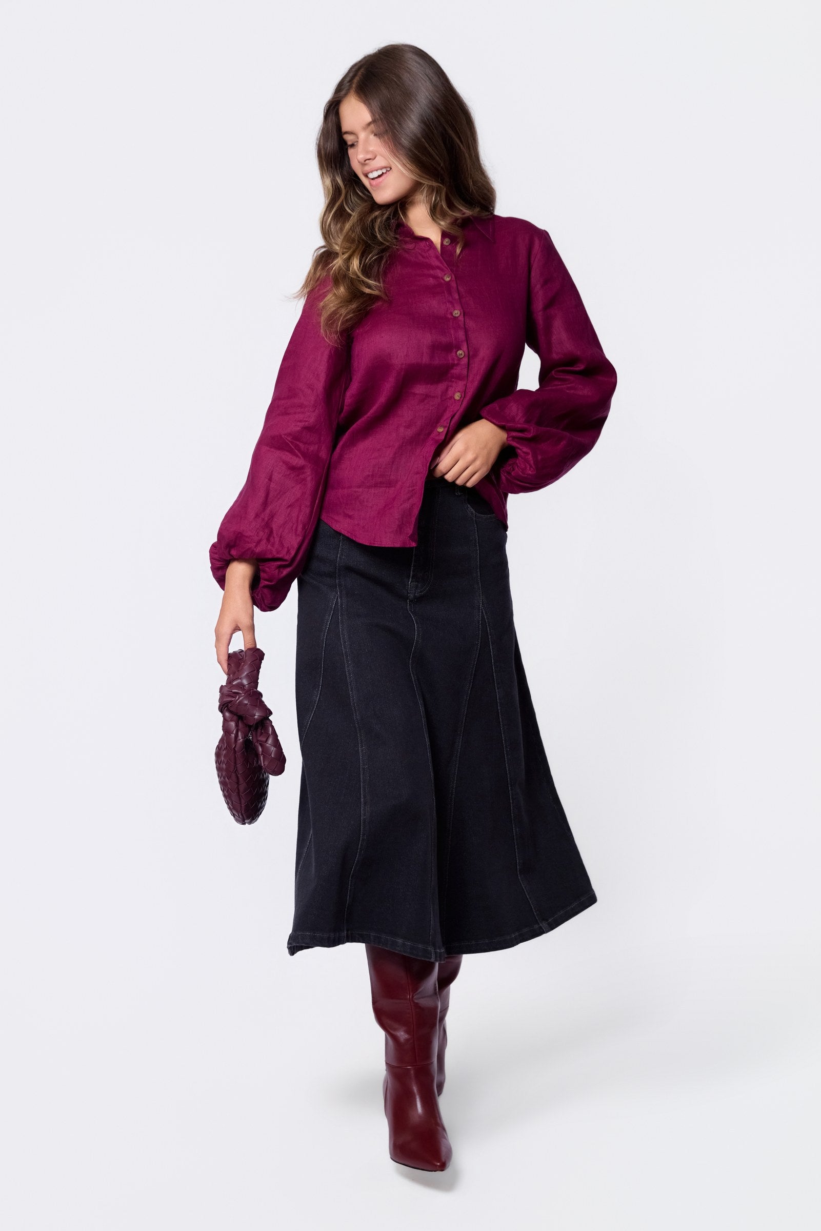 KOMI TOP (BURGUNDY)