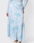 Siena Skirt (Aqua Blue Flower) - Skirt - Yakira Bella