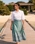 Siena Skirt (Blue Pattern) - Skirt - Yakira Bella