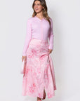 Siena Skirt (Pink Flower) - Skirt - Yakira Bella