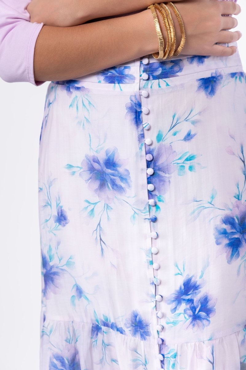 Siena Skirt (Purple Flower) - Skirt - Yakira Bella