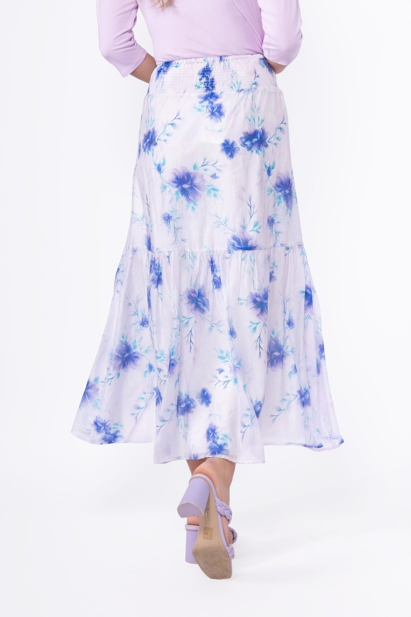 Siena Skirt (Purple Flower) - Skirt - Yakira Bella