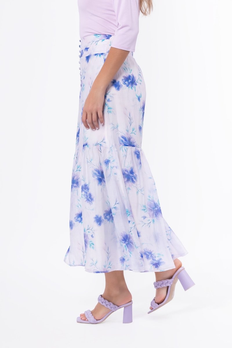 Siena Skirt (Purple Flower) - Skirt - Yakira Bella