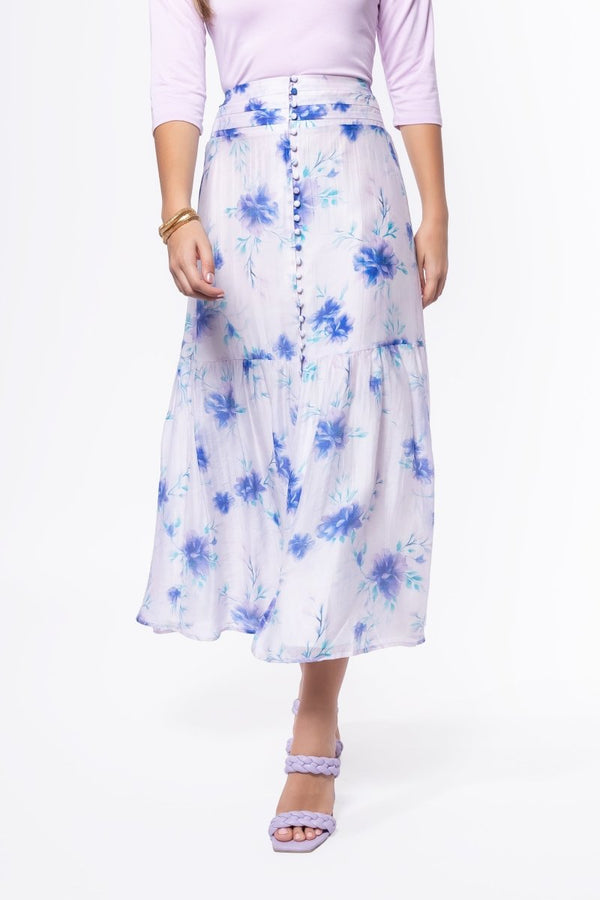 Siena Skirt (Purple Flower) - Skirt - Yakira Bella