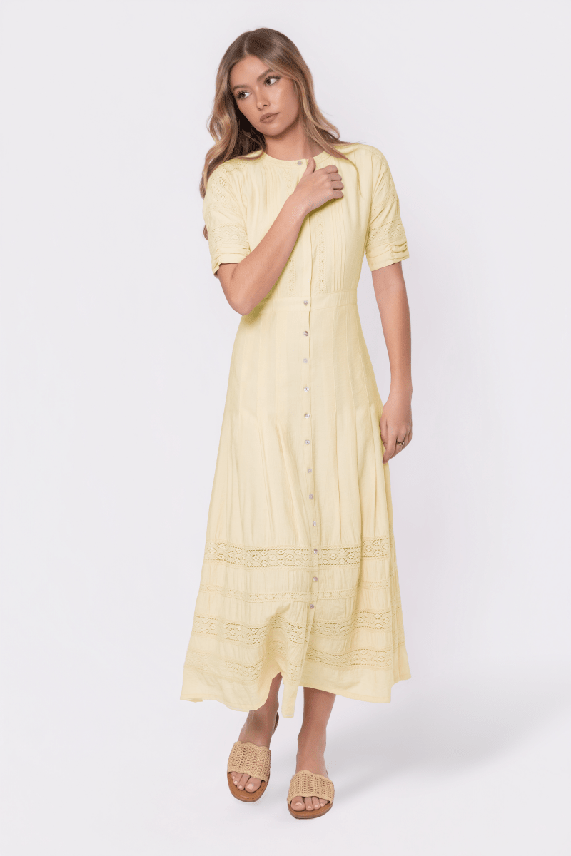 Sierra Dress (Butter Yellow) - Dress - Yakira Bella