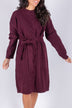 Simone Dress 38" (Burgundy)