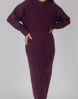 SIMONE DRESS MAXI 46" (BURGUNDY) - Dress - Yakira Bella