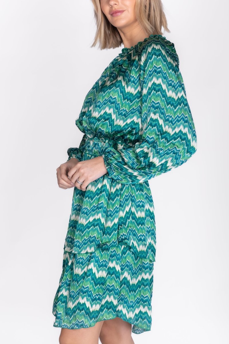 SKYE DRESS (GREEN PATTERN) - Dress - Yakira Bella