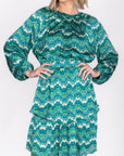 SKYE DRESS (GREEN PATTERN) - Dress - Yakira Bella