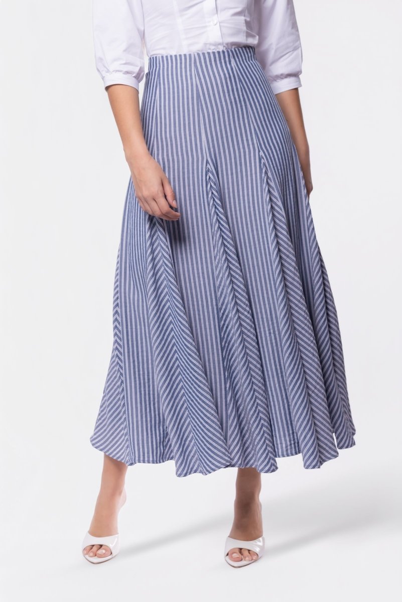 Sonoma Skirt (Blue Stripe) - Skirt - Yakira Bella