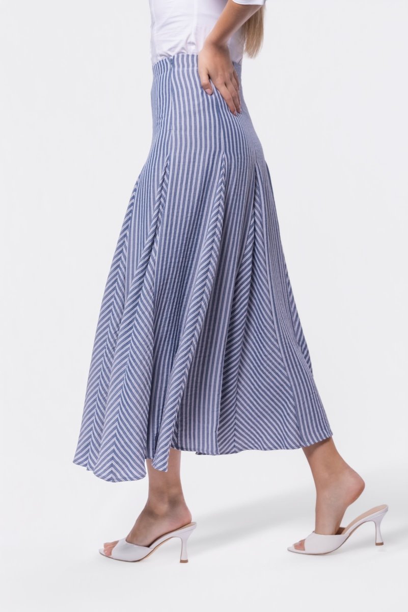 Sonoma Skirt (Blue Stripe) - Skirt - Yakira Bella