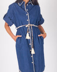 SOPHIA DRESS (DENIM) 38" - Dress - Yakira Bella