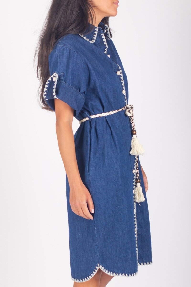 SOPHIA DRESS (DENIM) 38" - Dress - Yakira Bella