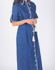 SOPHIA DRESS (DENIM) 46" - Dress - Yakira Bella