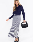 Sophia Skirt (White/Navy) - Skirt - Yakira Bella