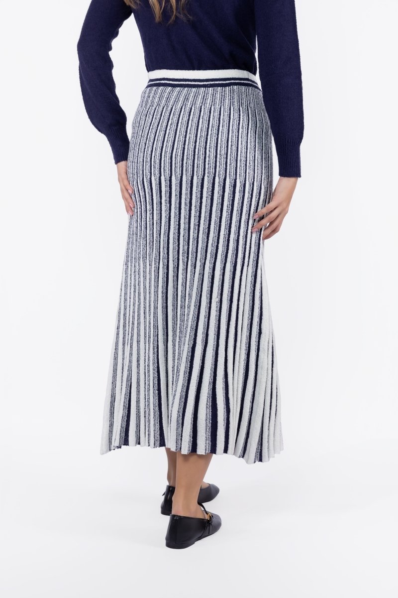 Sophia Skirt (White/Navy) - Skirt - Yakira Bella