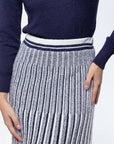 Sophia Skirt (White/Navy) - Skirt - Yakira Bella