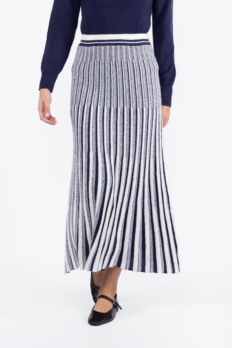 Sophia Skirt (White/Navy) - Skirt - Yakira Bella