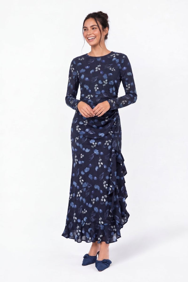 Stacey Dress (Blue Pattern) - Dress - Yakira Bella