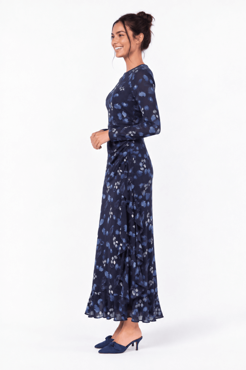 Stacey Dress (Blue Pattern) - Dress - Yakira Bella