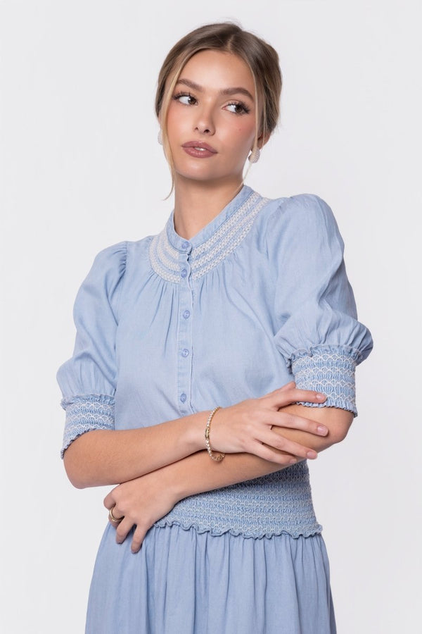 Stella Top (Light Blue) - Top - Yakira Bella