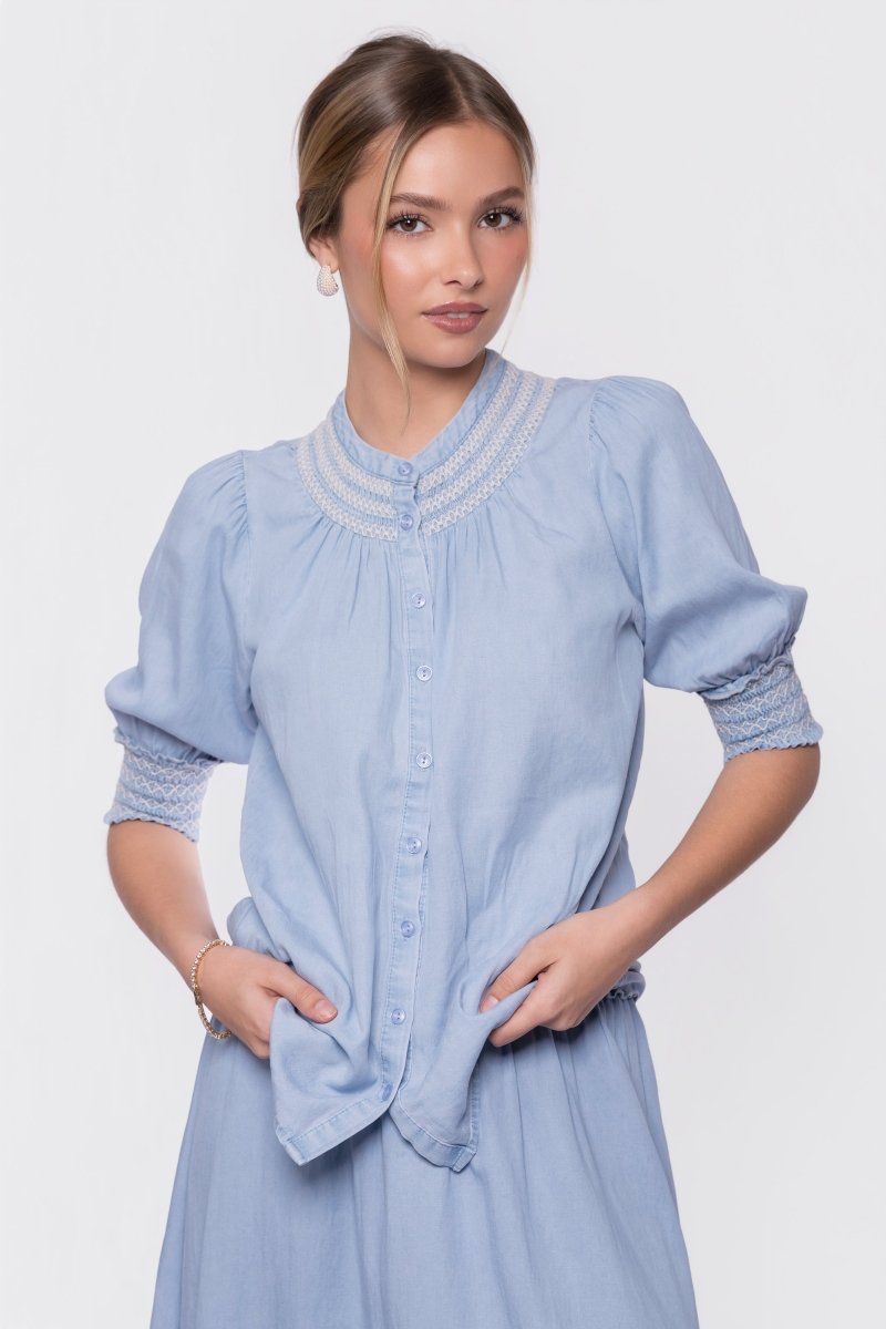 Stella Top (Light Blue) - Top - Yakira Bella