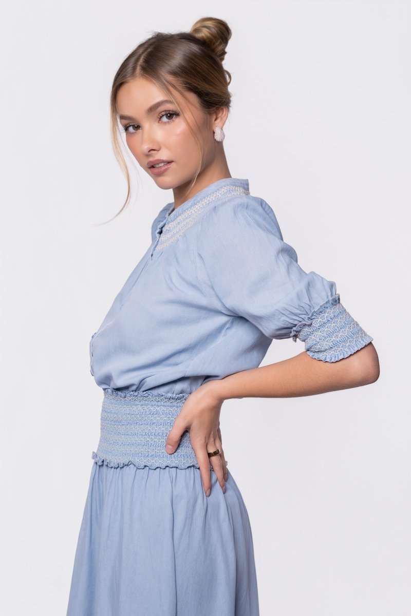 Stella Top (Light Blue) - Top - Yakira Bella