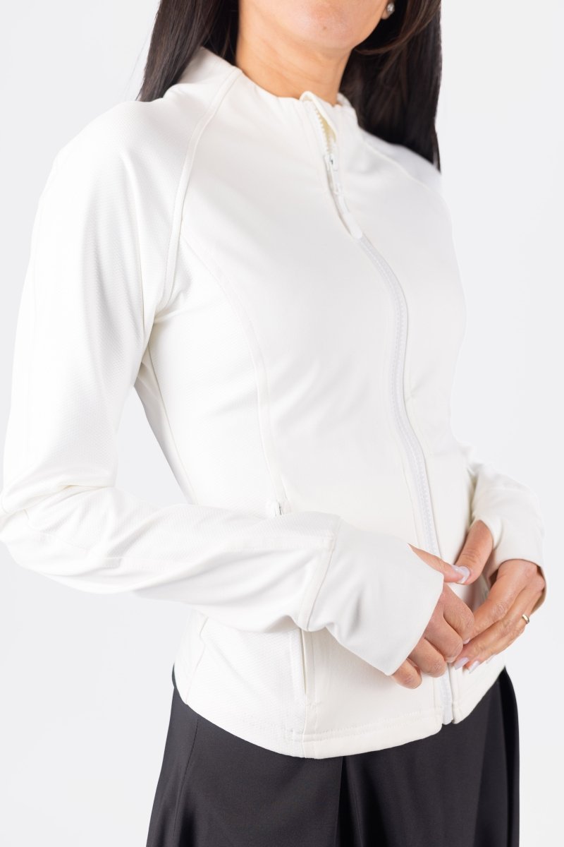 Stride Jacket (White) - Top - Yakira Bella
