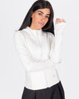 Stride Jacket (White) - Top - Yakira Bella