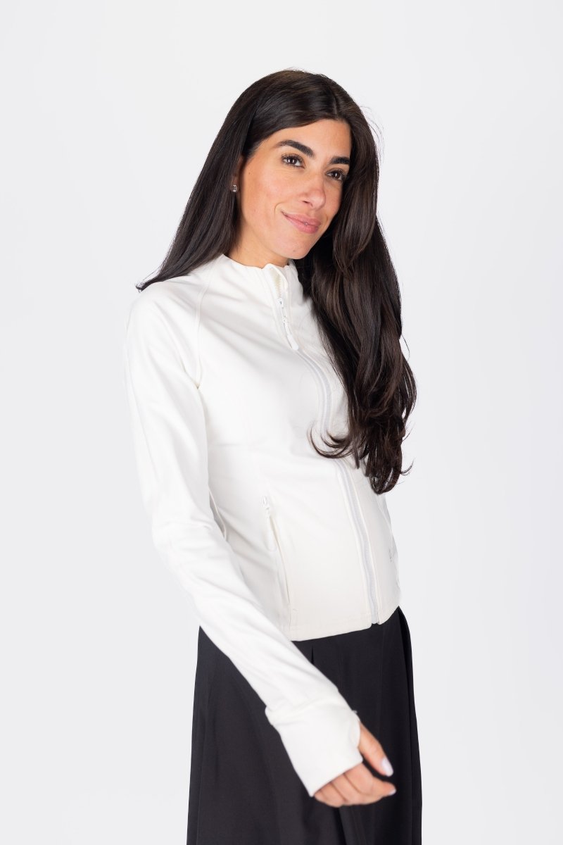 Stride Jacket (White) - Top - Yakira Bella
