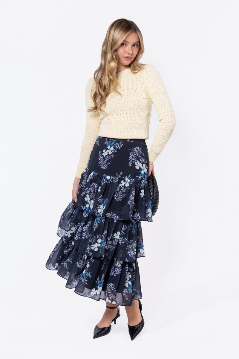 Suri Skirt (Black Pattern) - Skirt - Yakira Bella