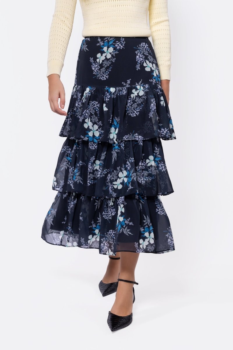 Suri Skirt (Black Pattern) - Skirt - Yakira Bella