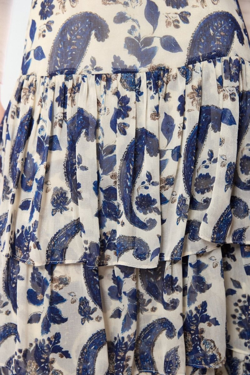 Suri Skirt (Ivory Navy) - Skirt - Yakira Bella