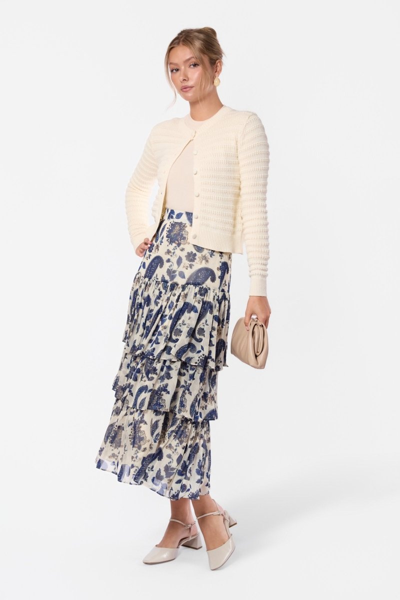 Suri Skirt (Ivory Navy) - Skirt - Yakira Bella