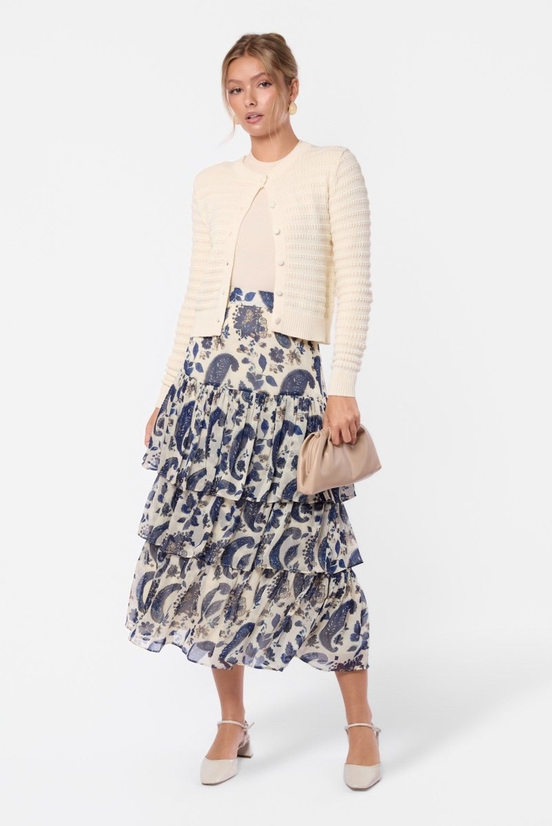 Suri Skirt (Ivory Navy) - Skirt - Yakira Bella