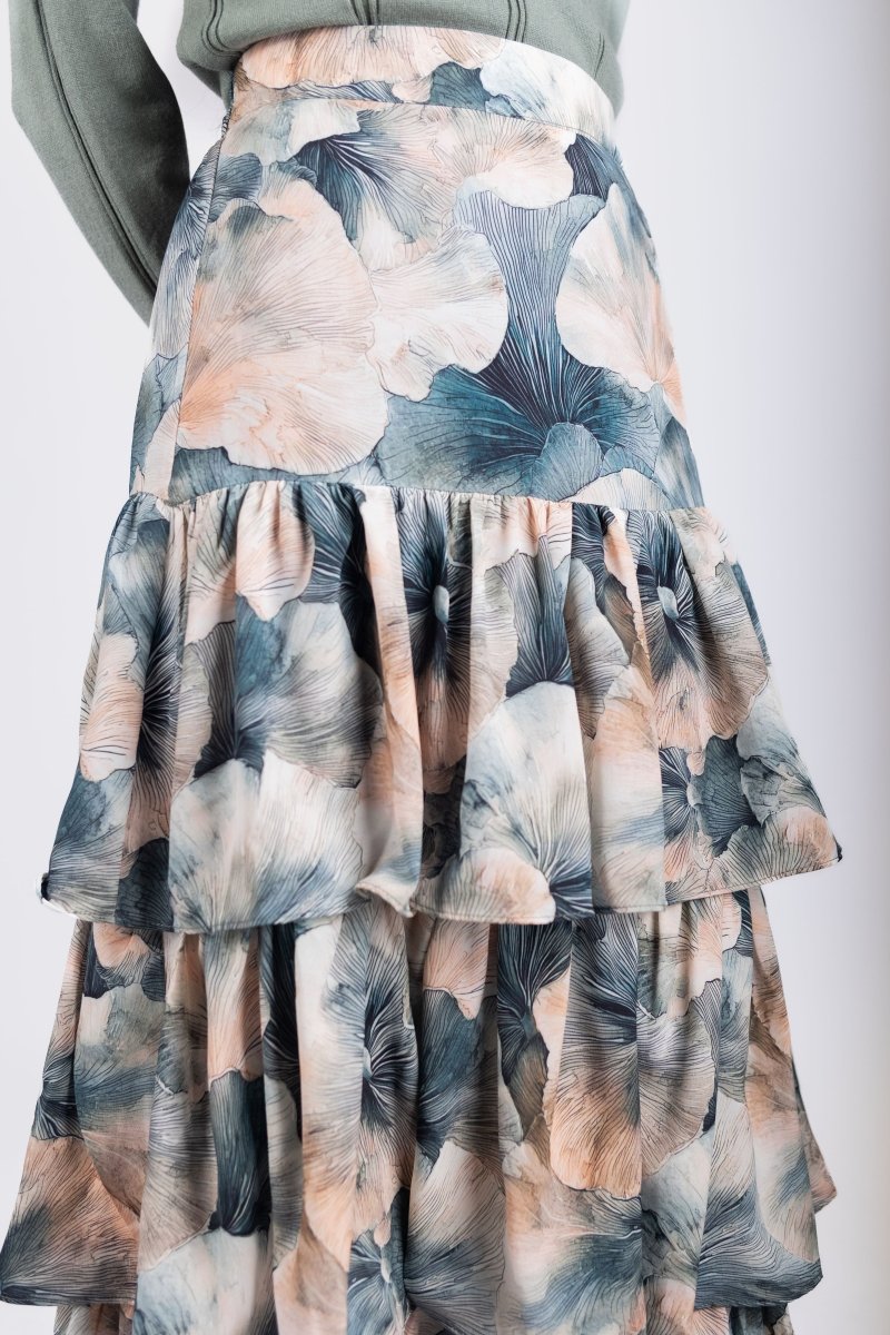 Suri Skirt (Ivory/Green) - Skirt - Yakira Bella