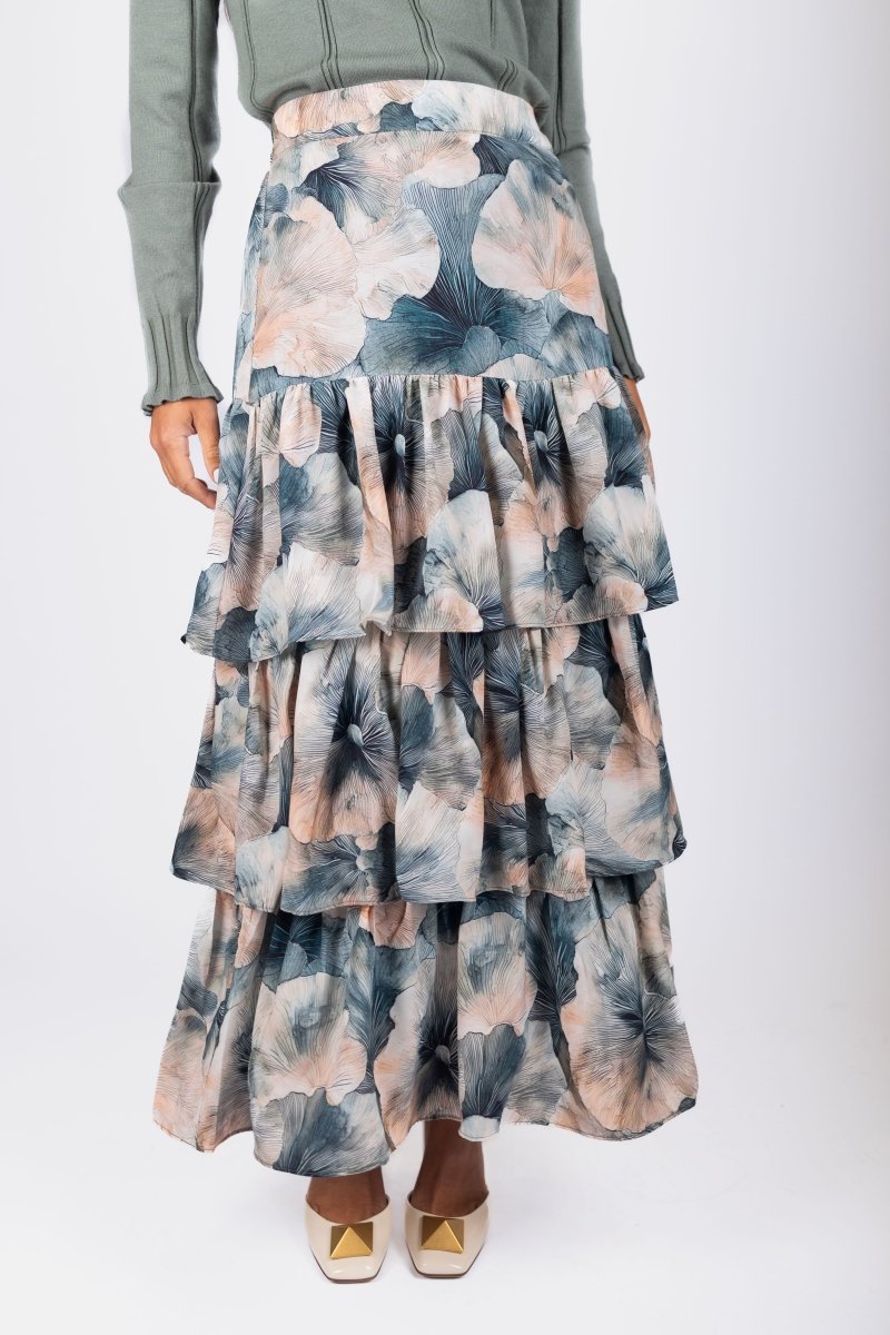 Suri Skirt (Ivory/Green) - Skirt - Yakira Bella