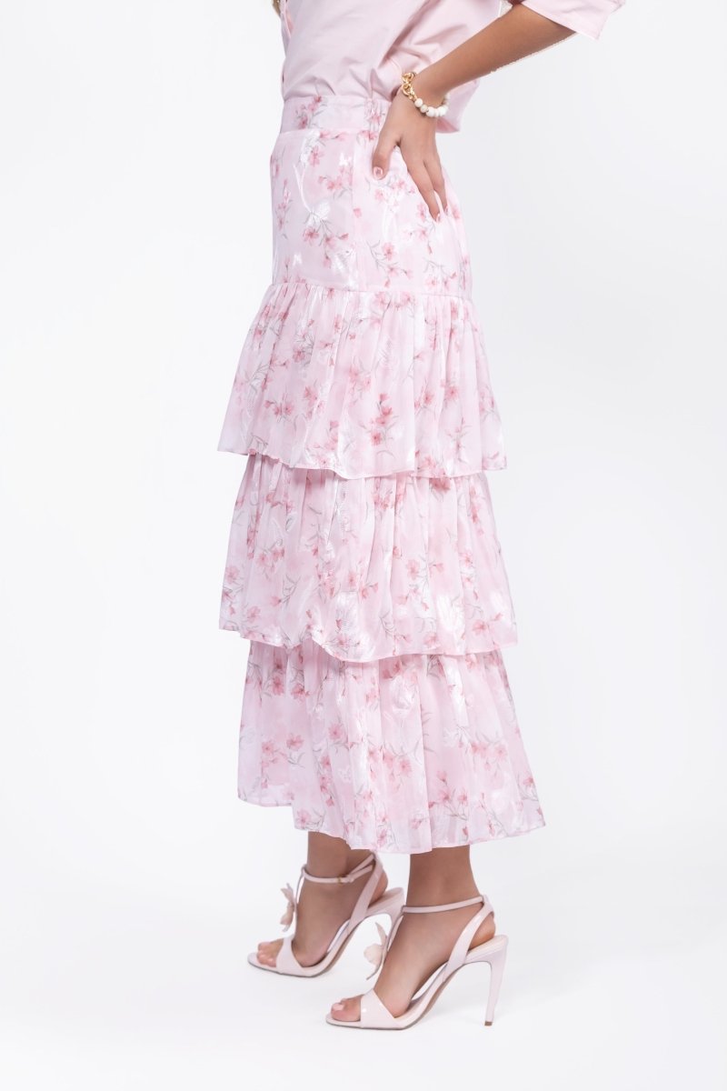 Suri Skirt (Pink Flower) - Skirt - Yakira Bella