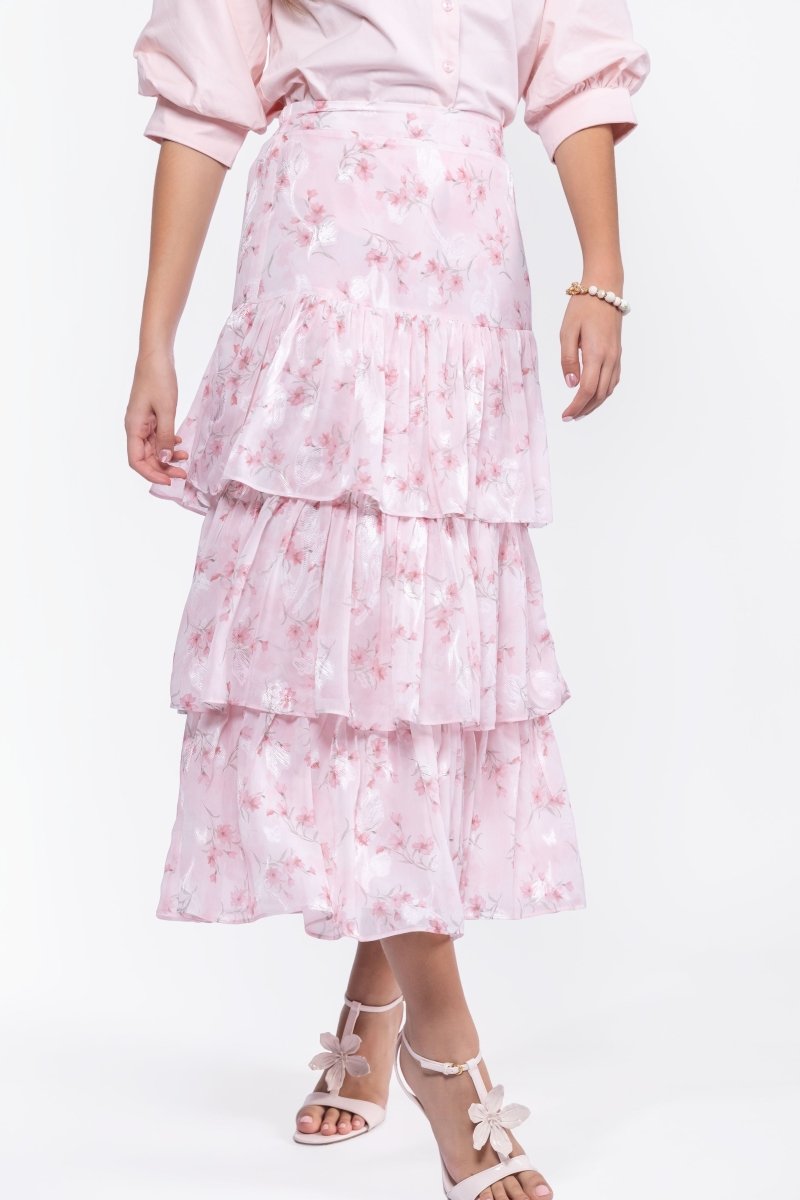 Suri Skirt (Pink Flower) - Skirt - Yakira Bella