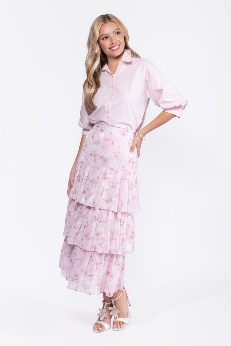 Suri Skirt (Pink Flower) - Skirt - Yakira Bella