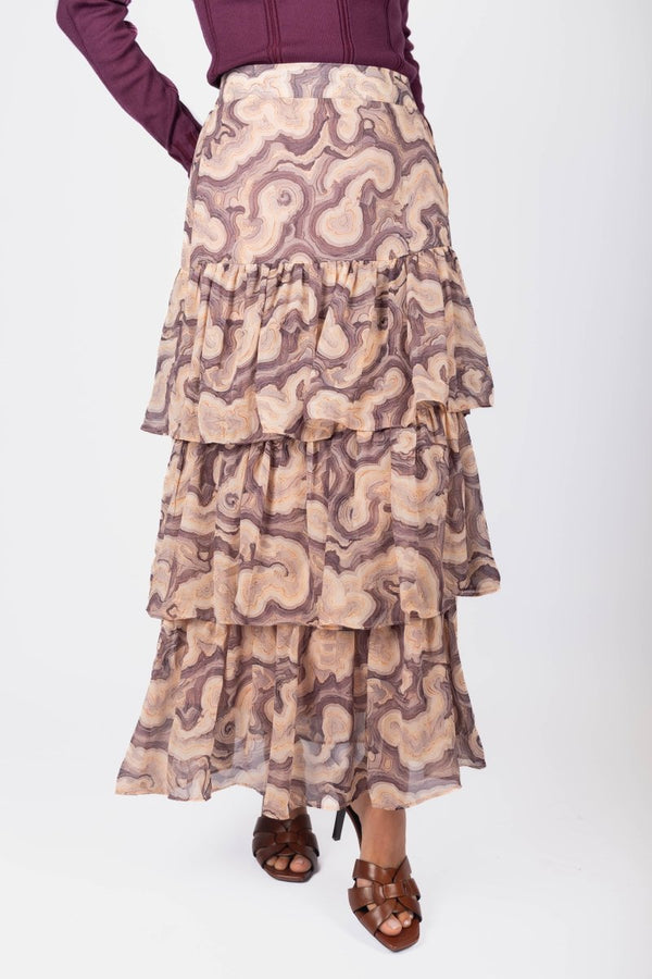 Suri Skirt (Plum Multi) - Skirt - Yakira Bella